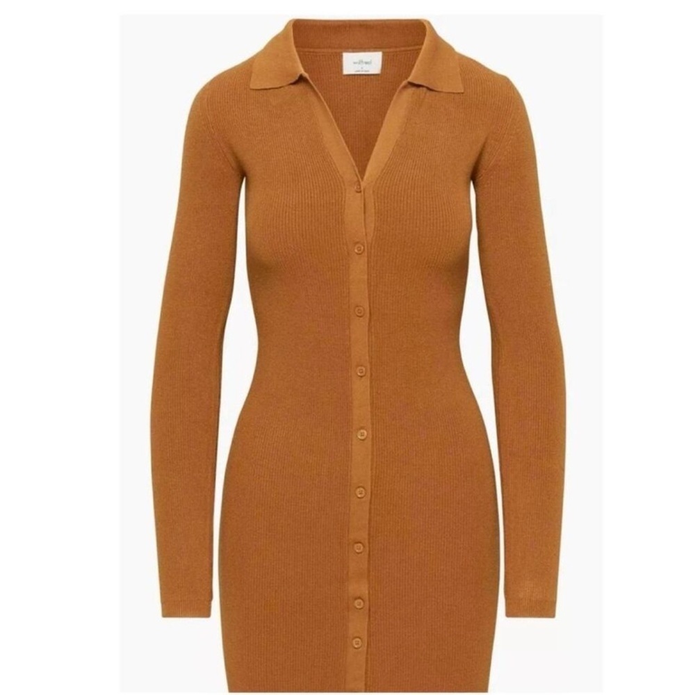 NEW Aritzia Wilfred Cove Dress in Rich Chestnut XS